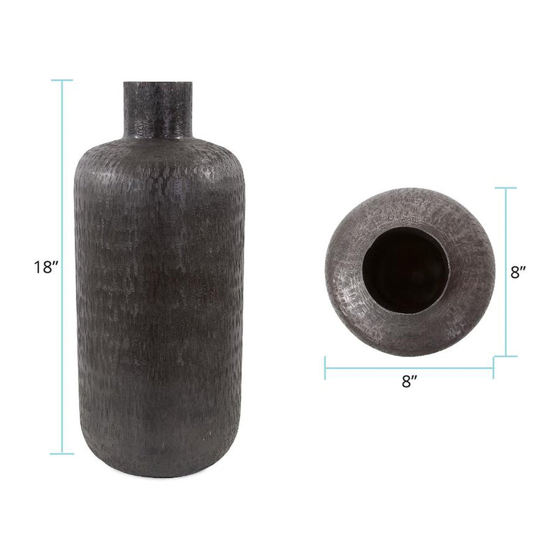 Etched Crossways Neck Bottle Vase