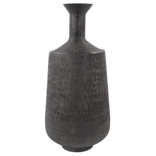 Etched Crossways Flared Neck Vase