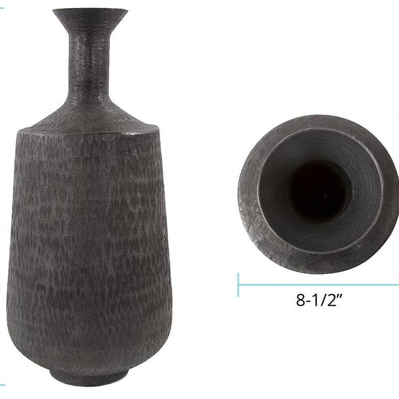 Etched Crossways Flared Neck Vase