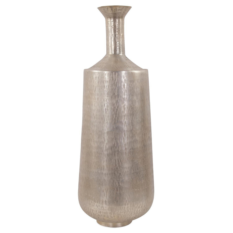 Large Etched Crossways Flared Neck Vase