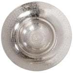 Hammered Em Dash Wide Rim Shallow Large Bowl