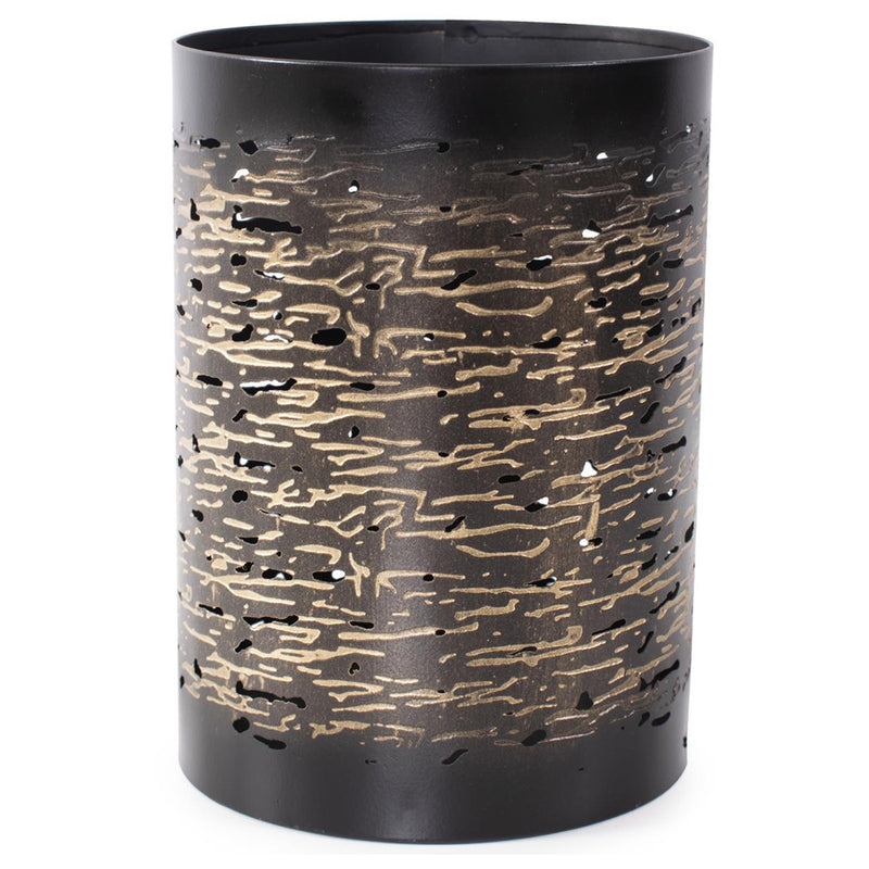 Golden Thread Cylindrical Medium Candle Holder