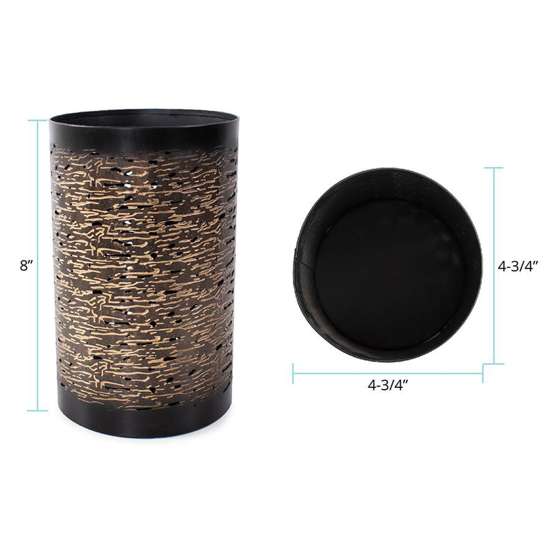 Golden Thread Cylindrical Medium Candle Holder