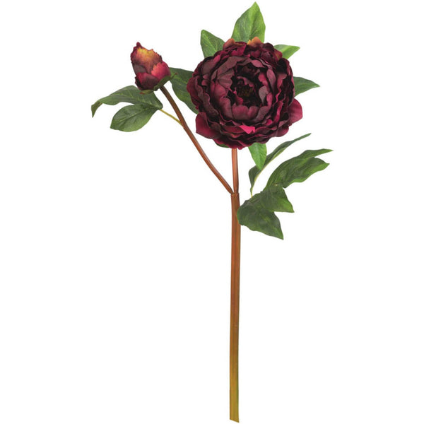 Burgundy Peony Foliage Set of 2 – Paynes Gray