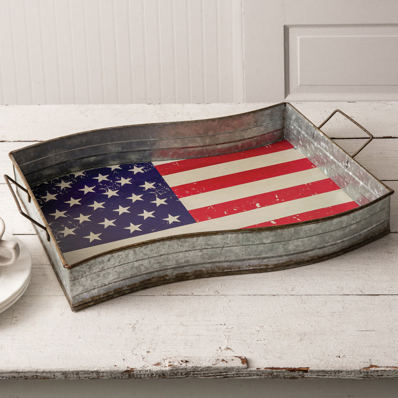 American Flag Serving Tray