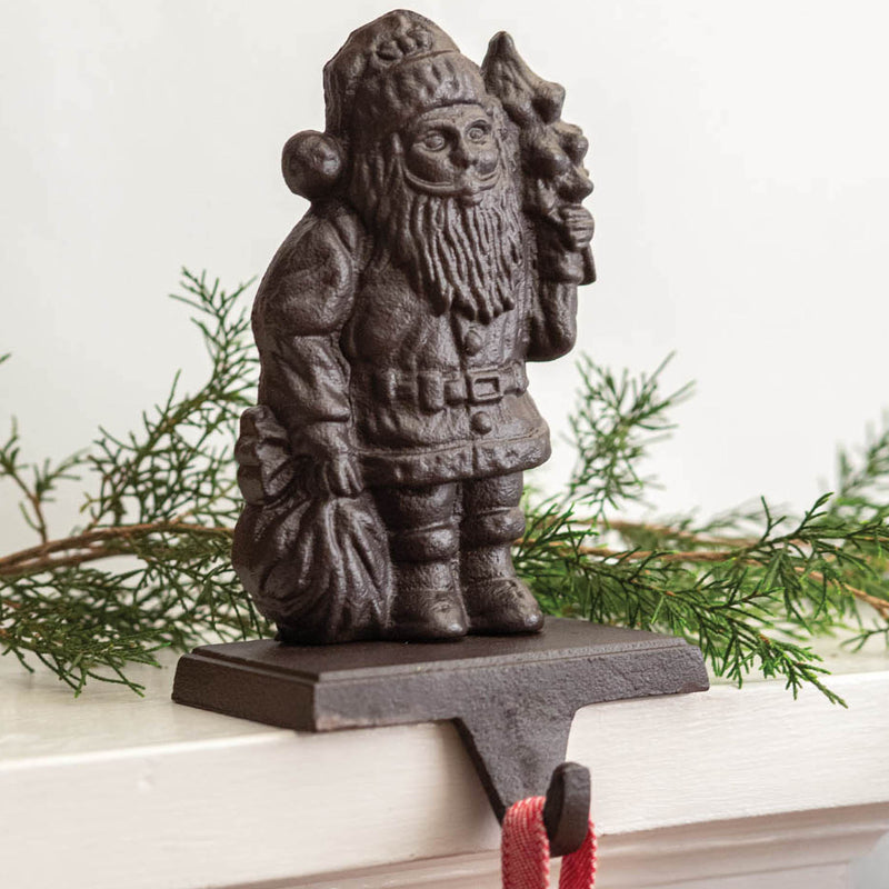 Cast Iron Santa Stocking Holder