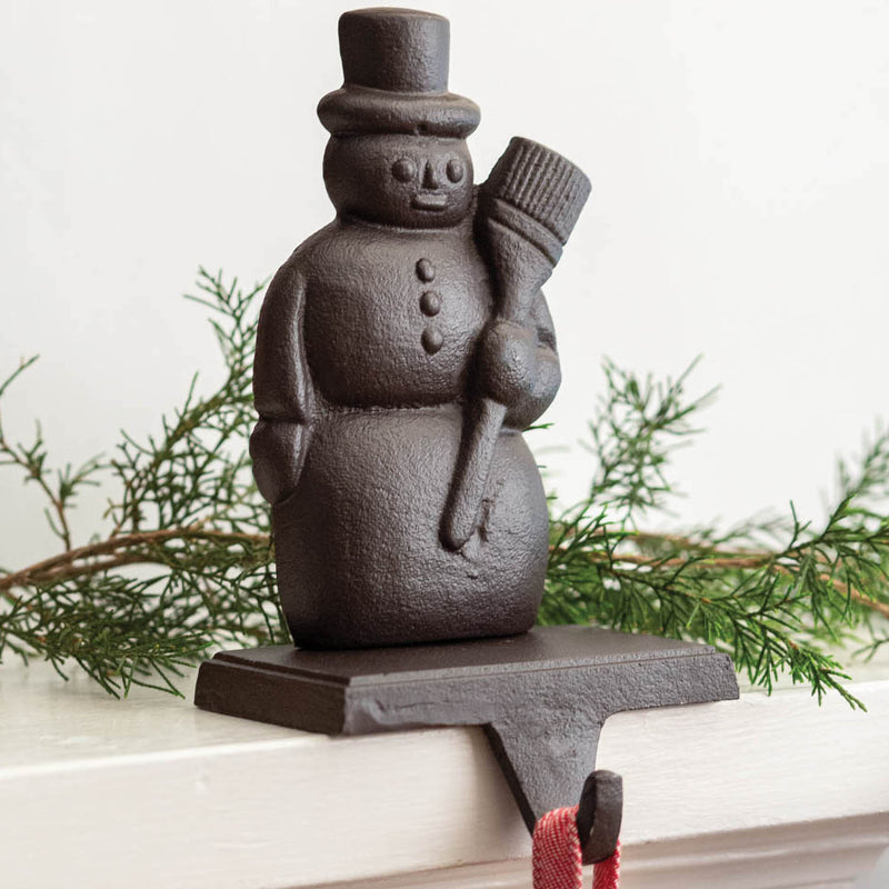 Cast Iron Snowman Stocking Holder