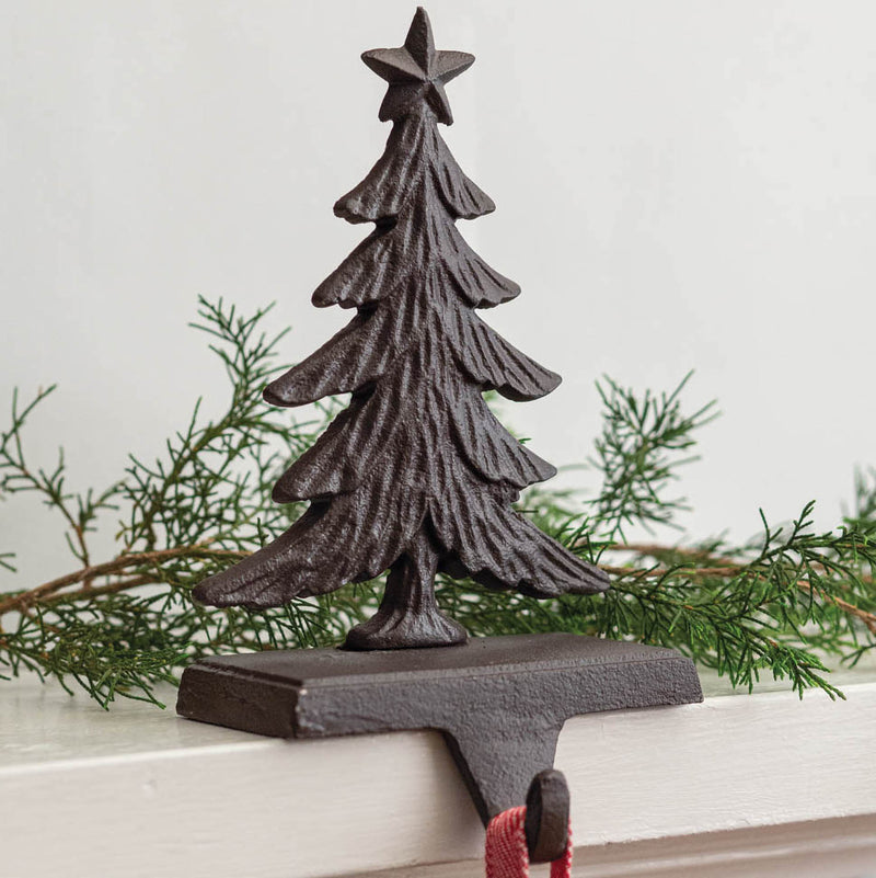 Cast Iron Christmas Tree Stocking Holder