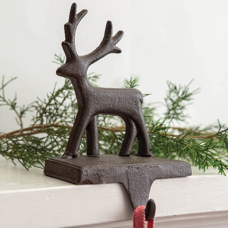 Cast Iron Reindeer Stocking Holder