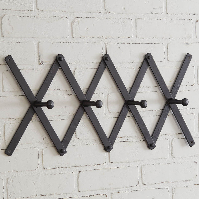 Black Accordion Coat Rack