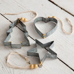 Cookie Cutter Metal Ornament Set of 3