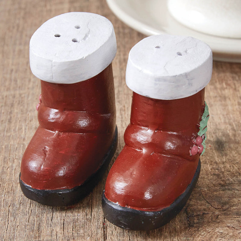 Santa's Boots Salt & Pepper Shaker Set