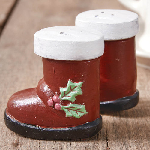 Santa's Boots Salt & Pepper Shaker Set