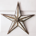 Retro Mercury Glass Star Wall Art