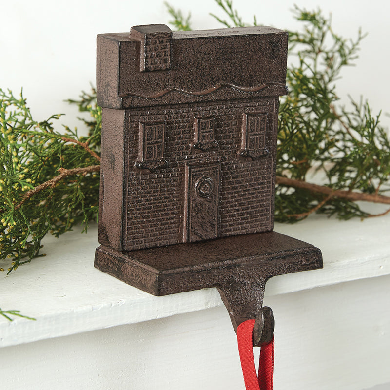 Cast Iron Gingerbread House Stocking Holder