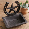 Western Horseshoe and Star Soap Dish