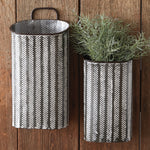 Tall Herringbone Planter Set of 2