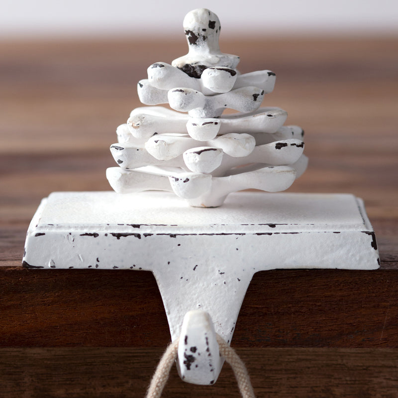 Cast Iron Pinecone Stocking Holder