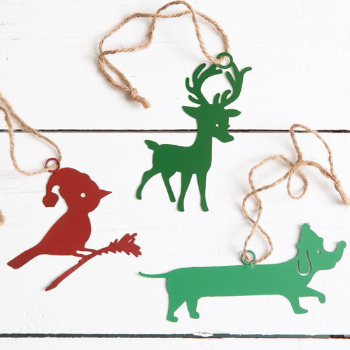 Holiday Animal Ornament Set of 3