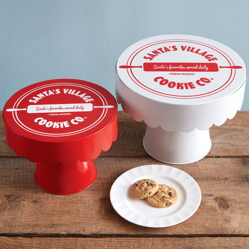 Santa's Village Cookie Co Dessert Stand Set of 2