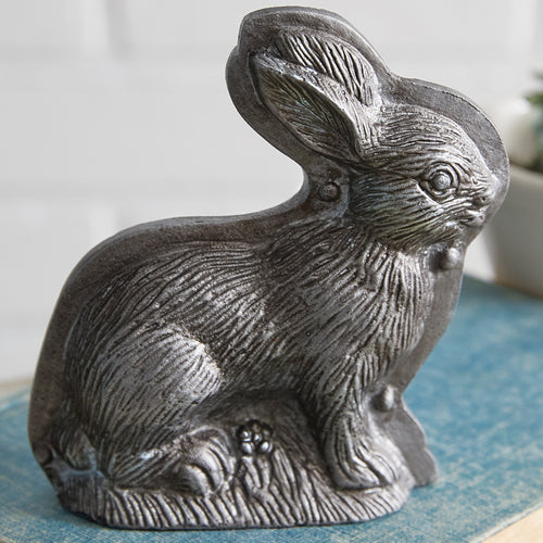 Vintage-Inspired Chocolate Mold Bunny Sculpture