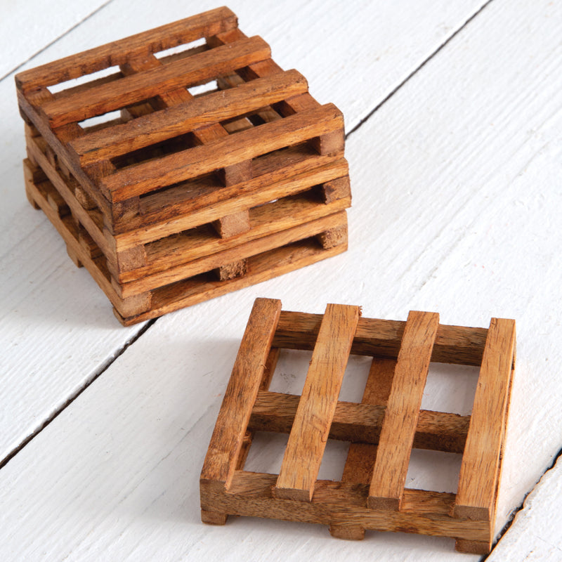 Pallet Wood Coaster Set of 4