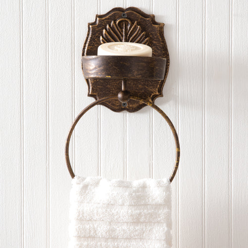 Wall Mounted Soap Dish and Towel Holder Set of 2