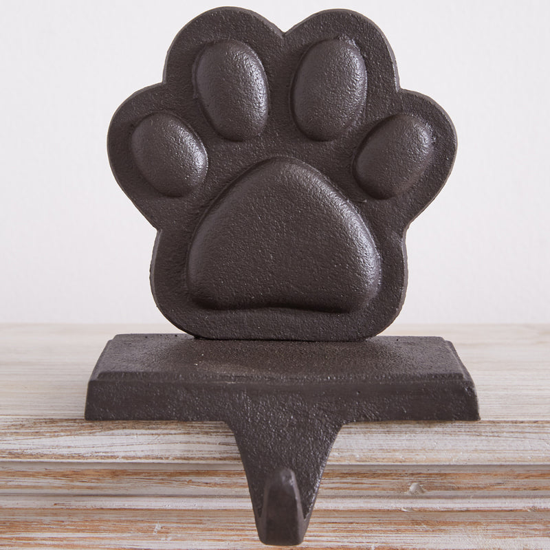 Cast Iron Dog Paw Stocking Holder