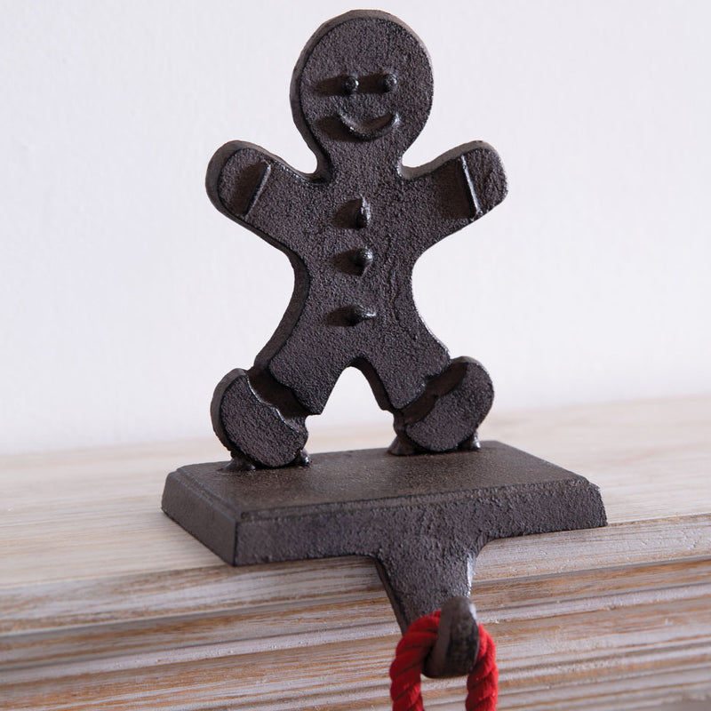 Cast Iron Gingerbread Stocking Holder