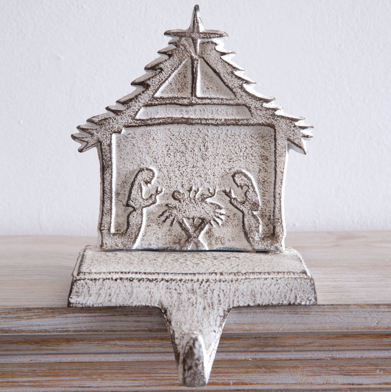 Cast Iron Nativity Stocking Holder