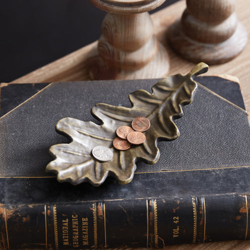 Oak Leaf Trinket Dish Set of 2