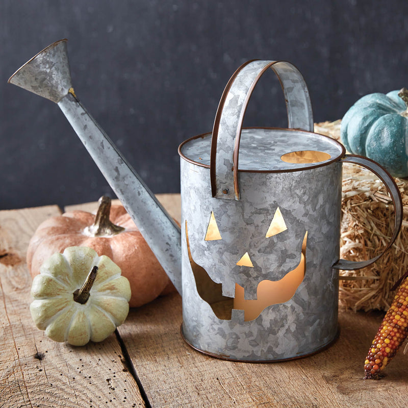 Jack-O-Lantern Watering Can Candleholder