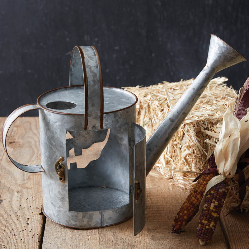 Jack-O-Lantern Watering Can Candleholder