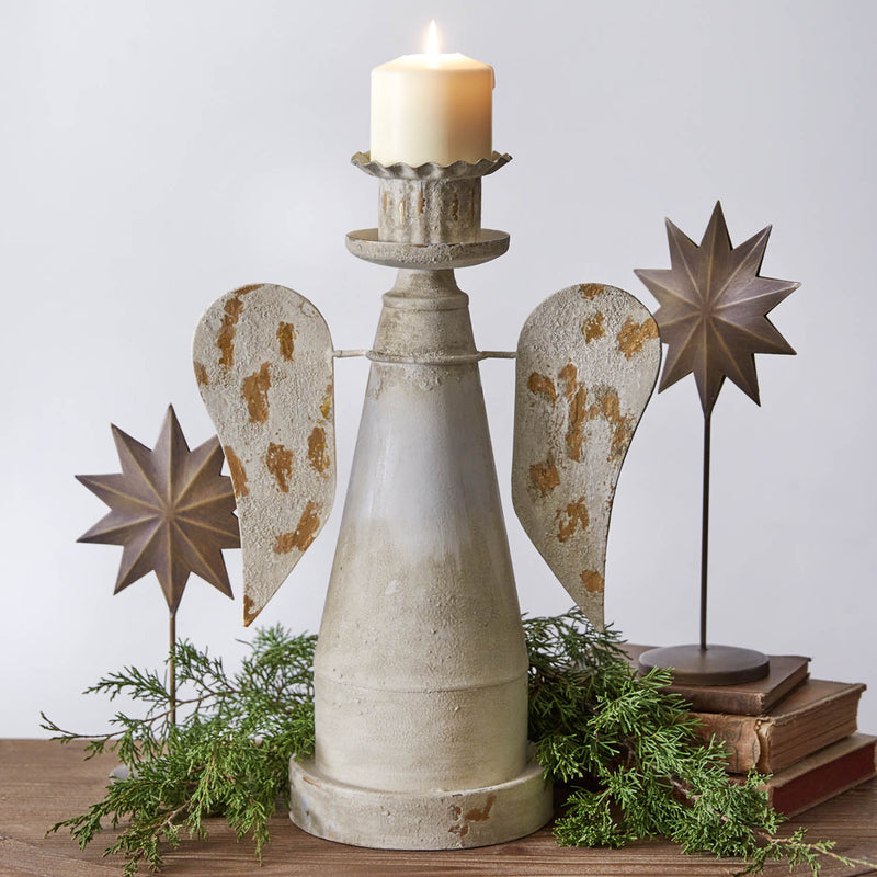 Angel Pillar Candle Holder