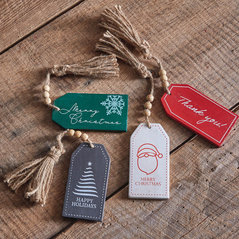 Christmas Wood Tag Set of 4