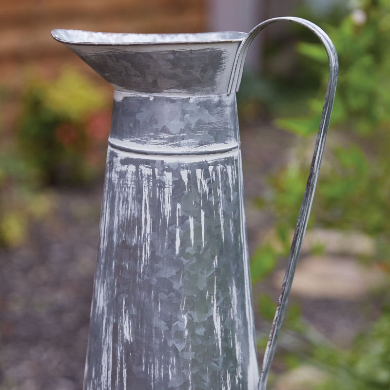 Washed Tin Tall Pitcher