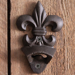 Fleur De Lis Wall Mounted Bottle Opener Set of 2