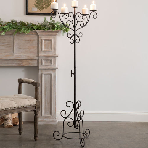 Vintage-Inspired Floor Candelabra