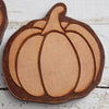 Pumpkin Wood Burned Coaster Set of 4