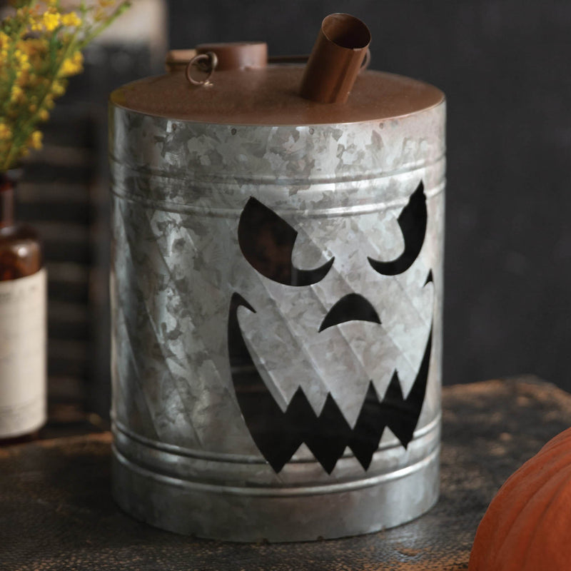 Haunted Scarecrow Oil Can Candleholder