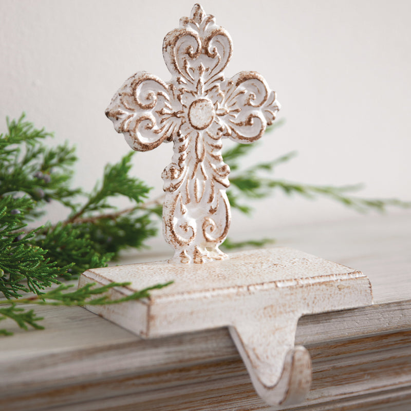 Cross Cast Iron Stocking Holder