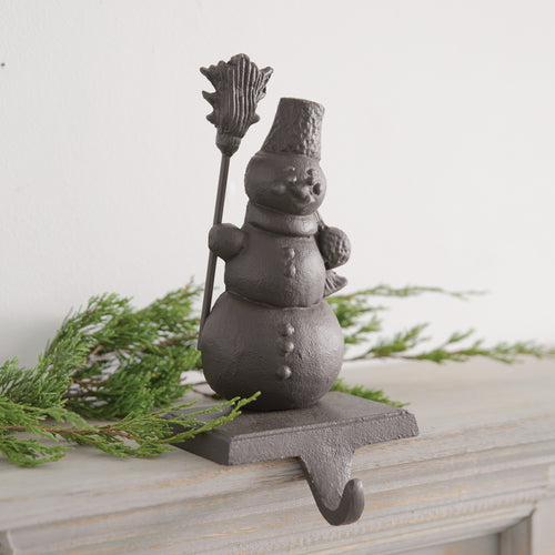Daddy Snowman Cast Iron Stocking Holder