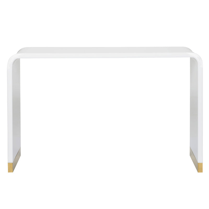 Chelsea House Waterfall White Console Table