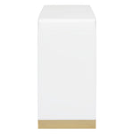 Chelsea House Waterfall White Console Table