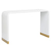 Chelsea House Waterfall White Console Table