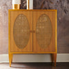 Chelsea House Petite Caned Bar Cabinet