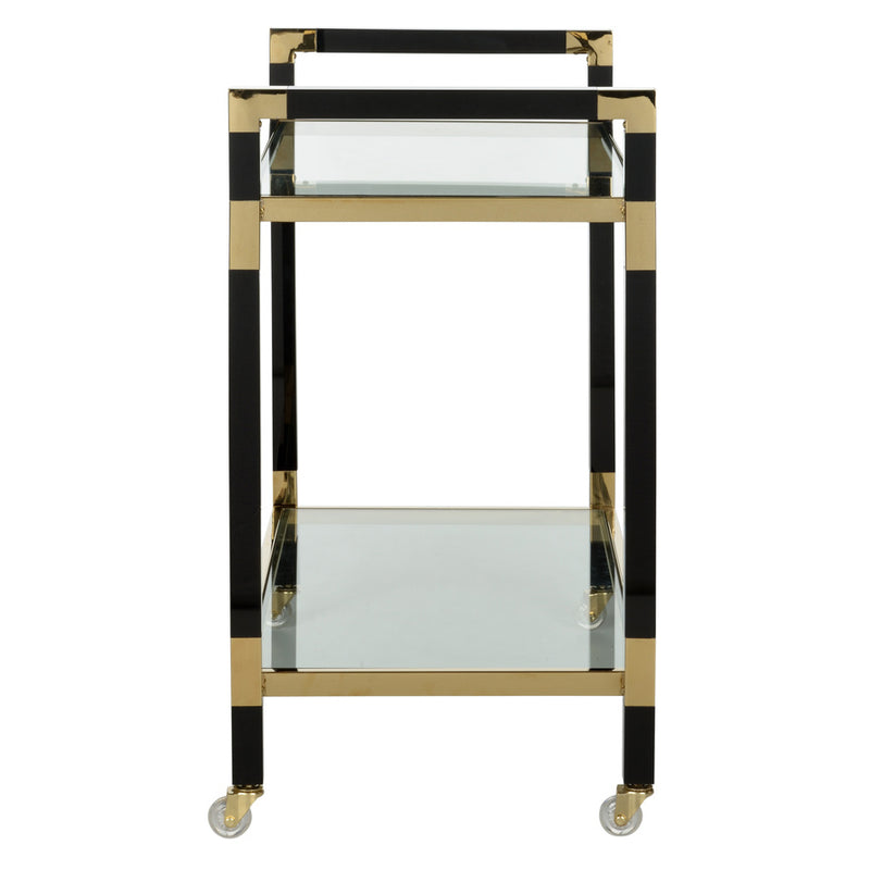 Chelsea House Acrylic Black Bar Cart