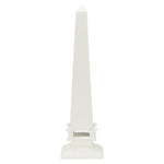 Chelsea House White Neoclassical Obelisk Sculpture