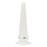 Chelsea House White Neoclassical Obelisk Sculpture