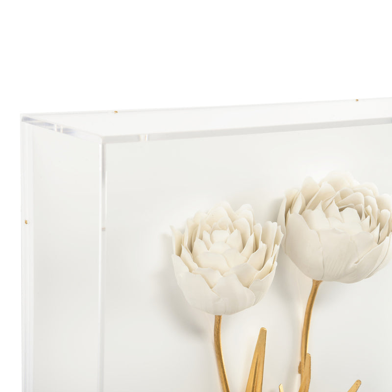 Chelsea House Porcelain  Flowers Shadowbox